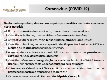 Coronavírus - Orientações Jurídicas