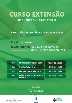 Curso de Extensão: Tributação – Teses Atuais